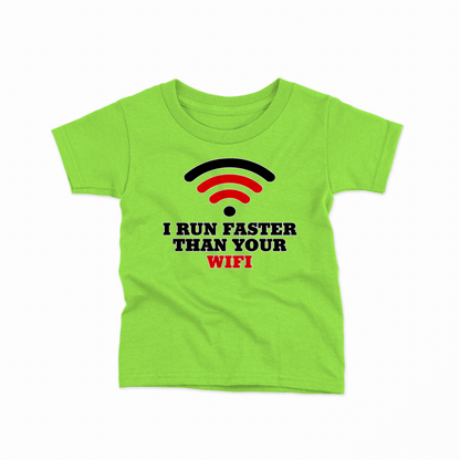 I Run Faster Than Your WiFi Youth Basic Tee